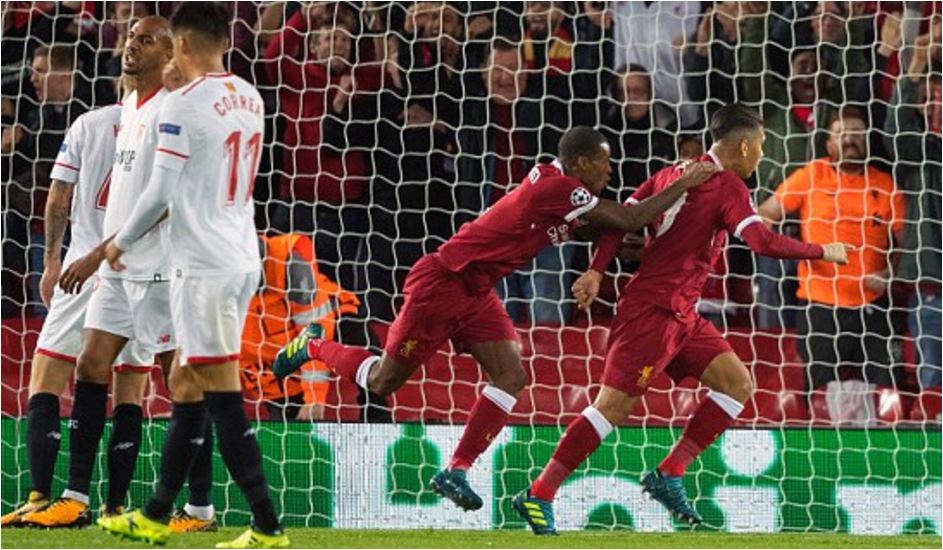 Liga Champions - Hasil Liverpool vs Sevilla, Liga Champions 14/9/2017 Liga Champions - Hasil Liverpool vs Sevilla, Liga Champions 14/9/2017