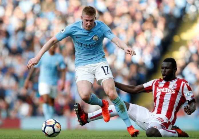 Kevin de Bruyne saat laga antara Manchester City vs Stoke City yang berakhir dengan pembantaian Kevin de Bruyne saat laga antara Manchester City vs Stoke City yang berakhir dengan pembantaian