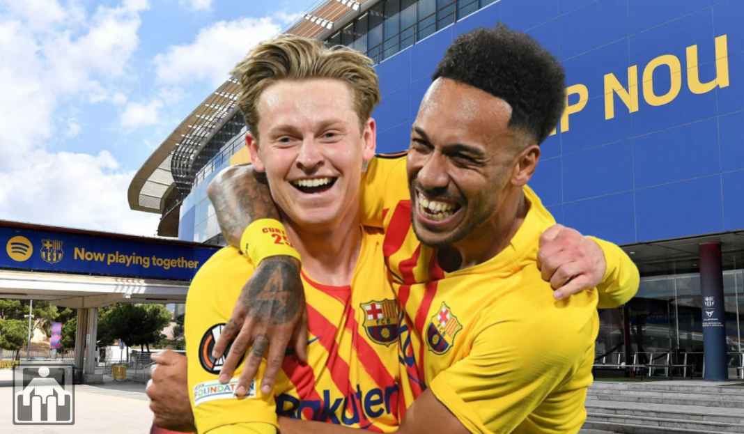 Auba dan De Jong diminati Chelsea Duo Barcelona De Jong dan Aubameyang Bakal Diborong Chelsea Sekaligus