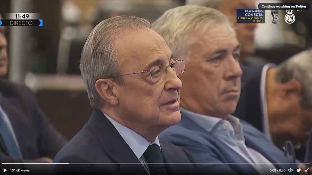 Florentino Perez, Carlo Ancelotti Casemiro dan Ancelotti Sama-sama Menangis Pada Upacara Perpisahan di Real Madrid