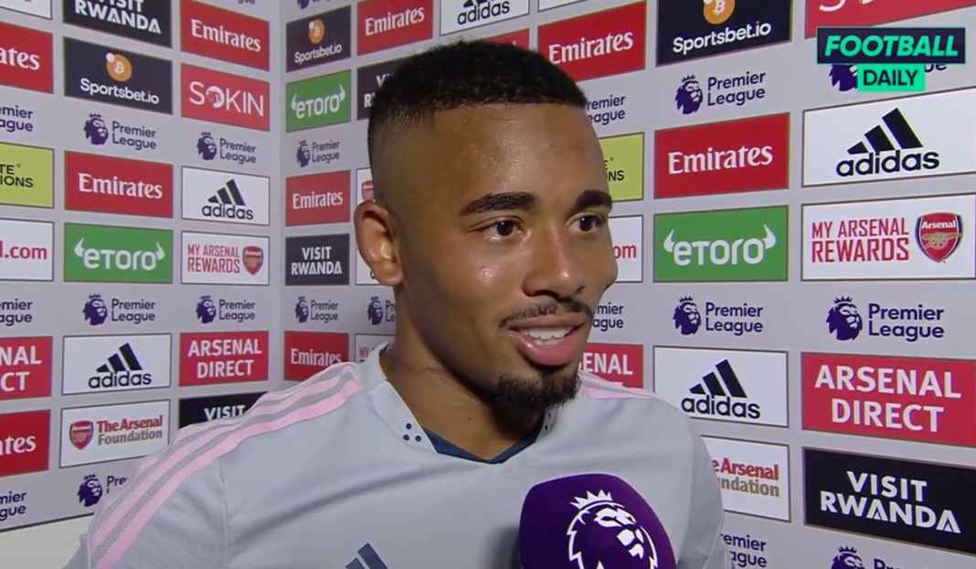 Reaksi Gabriel Jesus usai cetak dua gol bagi Arsenal Reaksi Gabriel Jesus Usai Cetak Dua Gol Plus Dua Assist Untuk Arsenal vs Leicester