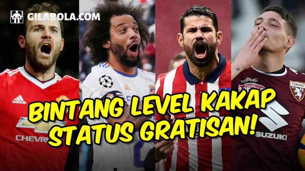 Pemain Gratis Mantan Man City, Real Madrid, Man United, Atletico, Chelsea