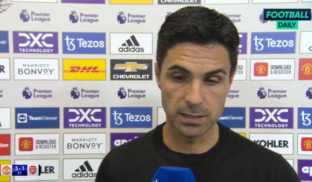 Mikel Arteta Janji Arsenal Bakal Belajar dari Kekalahan Kontra Manchester United