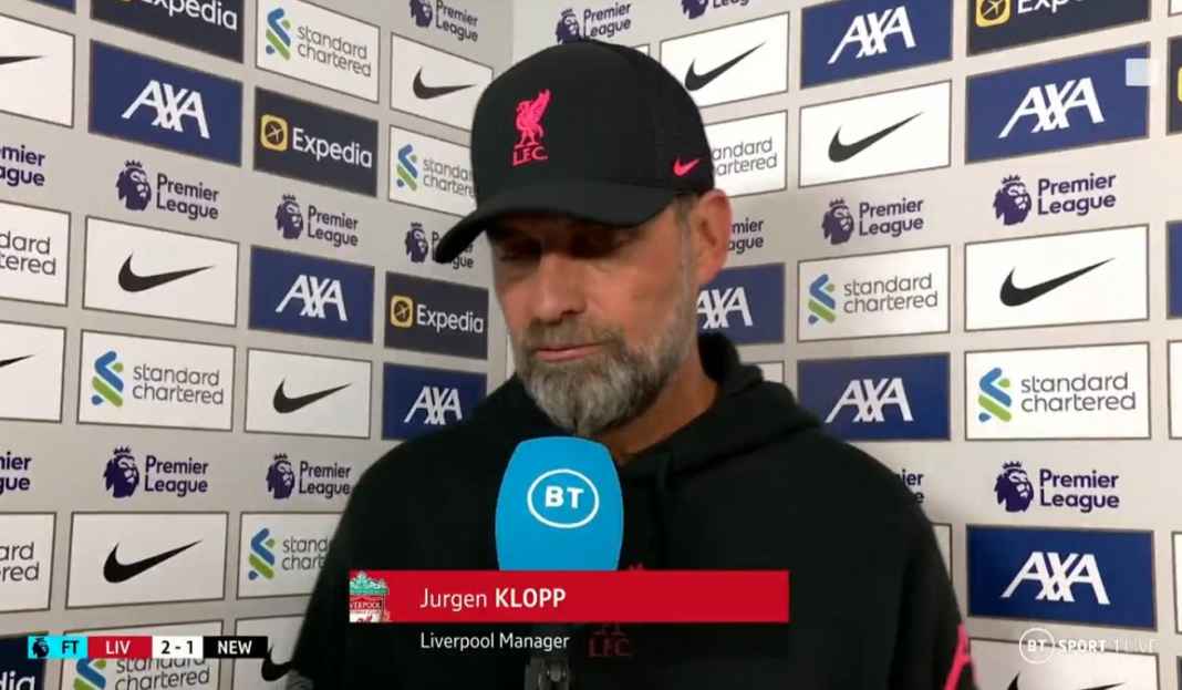 Klopp sindir taktik ulur waktu Newcastle Jurgen Klopp Sindir Taktik Ulur Waktu Newcastle, Senang Liverpool Akhirnya Menang