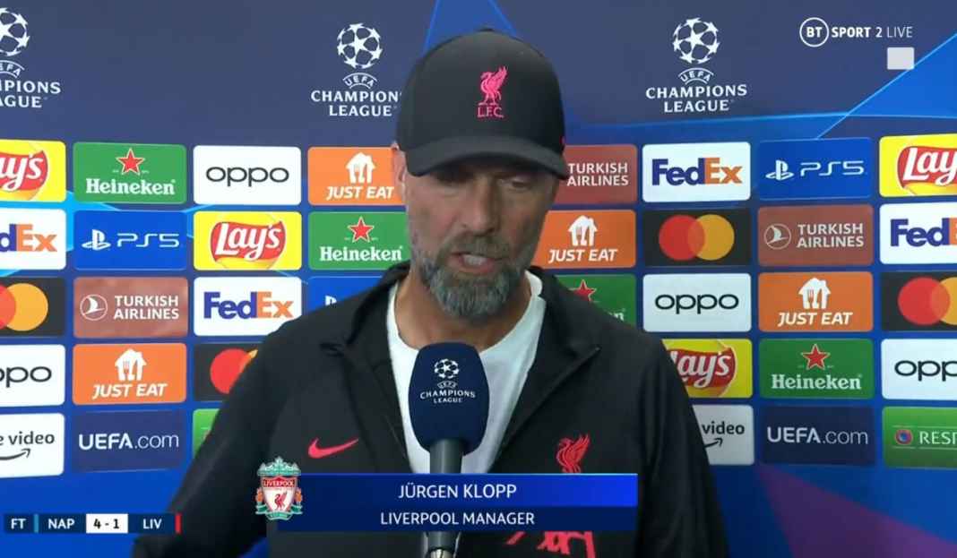 Klopp tentang kekalahan Liverpool Jurgen Klopp Sulit Terima Kekalahan Liverpool Kontra Napoli, Akui Timnya Main Buruk
