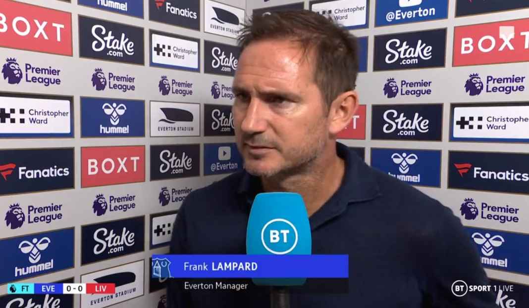 Lampard bicarakan hasil imbang Everton Frank Lampard Harap Kemenangan Segera Datang Usai Hasil Imbang Everton vs Liverpool