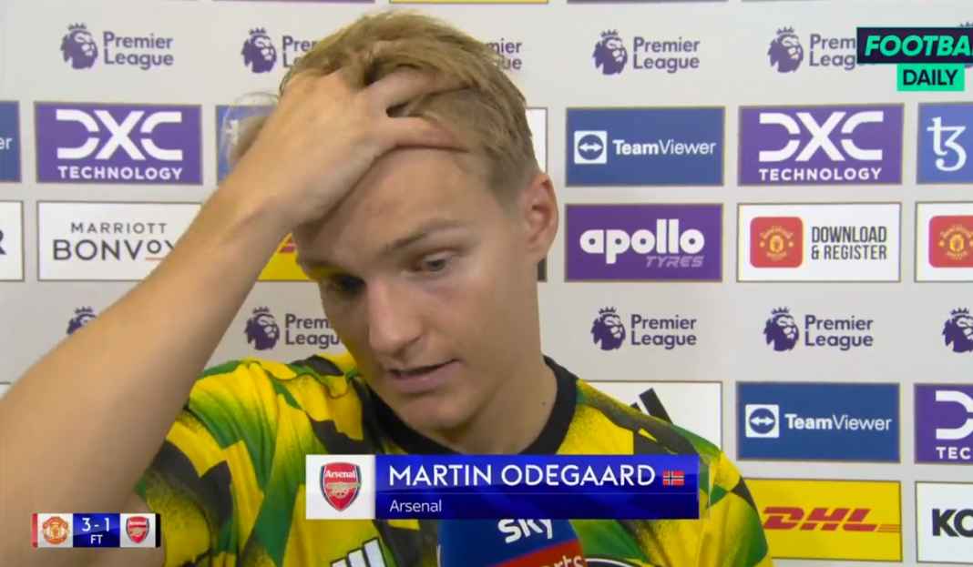 Odegaard yakin tak lakukan pelanggaran Martin Odegaard Klaim Dorongannya ke Christian Eriksen Harusnya Bukan Pelanggaran