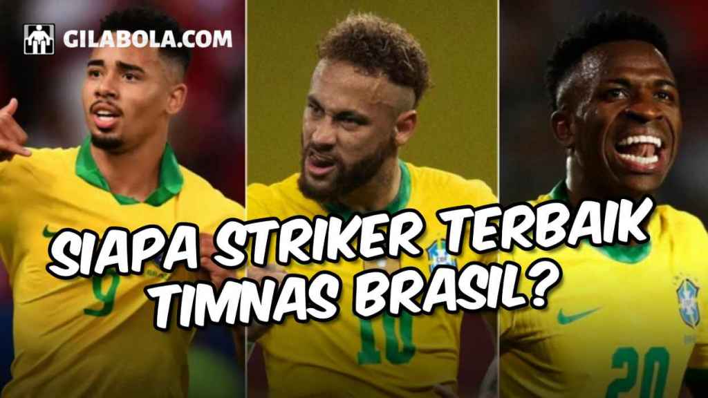 9 Pencetak Gol Terbanyak Timnas Brasil, Persaingan Neymar, Vinicius Junior dan Gabriel Jesus - gilabola