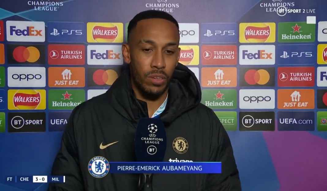 Auba merasa lebih pede Reaksi Pierre-Emerick Aubameyang Usai Cetak Gol Perdana Untuk Chelsea