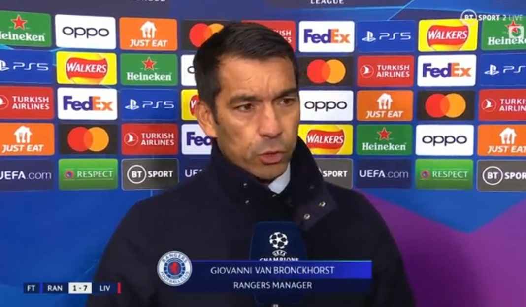 Giovanni van Bronckhorst tentang kekalahan Rangers Bos Rangers Van Bronckhorst Sesalkan Liverpool Begitu Mudahnya Cetak Tujuh Gol