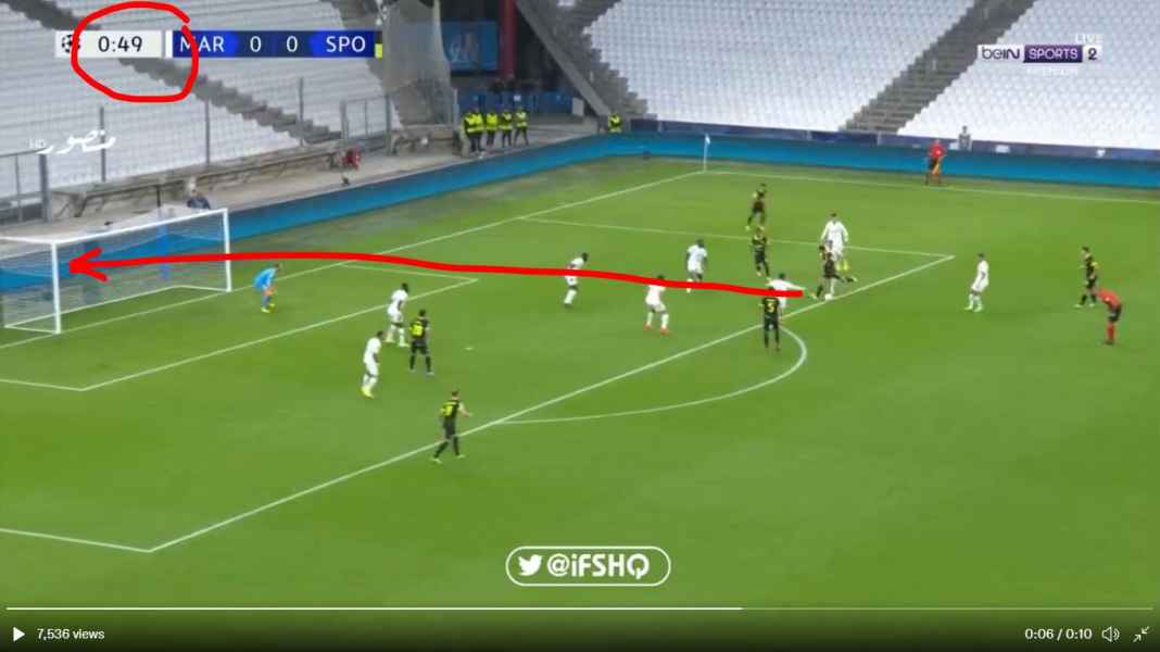Gol tercepat di UCL musim ini Sudah Telat 21 Menit, Sporting Cetak Gol Tercepat Liga Champions Musim Ini