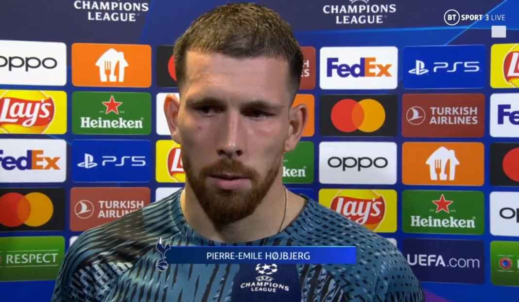 Hojbjerg kecewa Spurs imbang Pierre-Emile Hojbjerg Akui Tidak Senang Tottenham Hotspur Diimbangi Frankfurt
