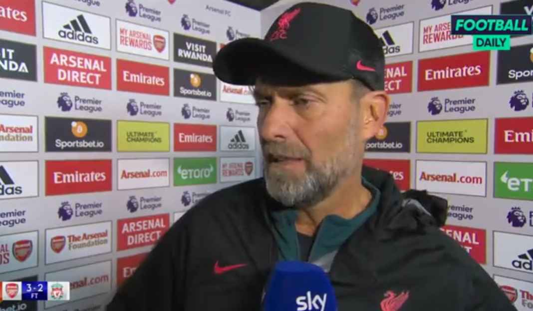 Klopp tidak tertekan oleh hasil Liverpool Liverpool Kalah Kontra Arsenal, Jurgen Klopp Tak Mau Lihat Papan Klasemen Liga Inggris