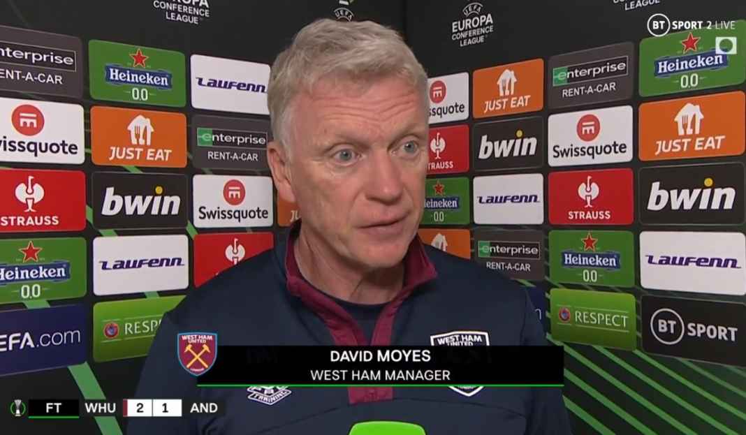 Moyes senang dengan kemenangan West Ham David Moyes Senang West Ham Pertahankan Rekor 100 Persen di Liga Konferensi Eropa