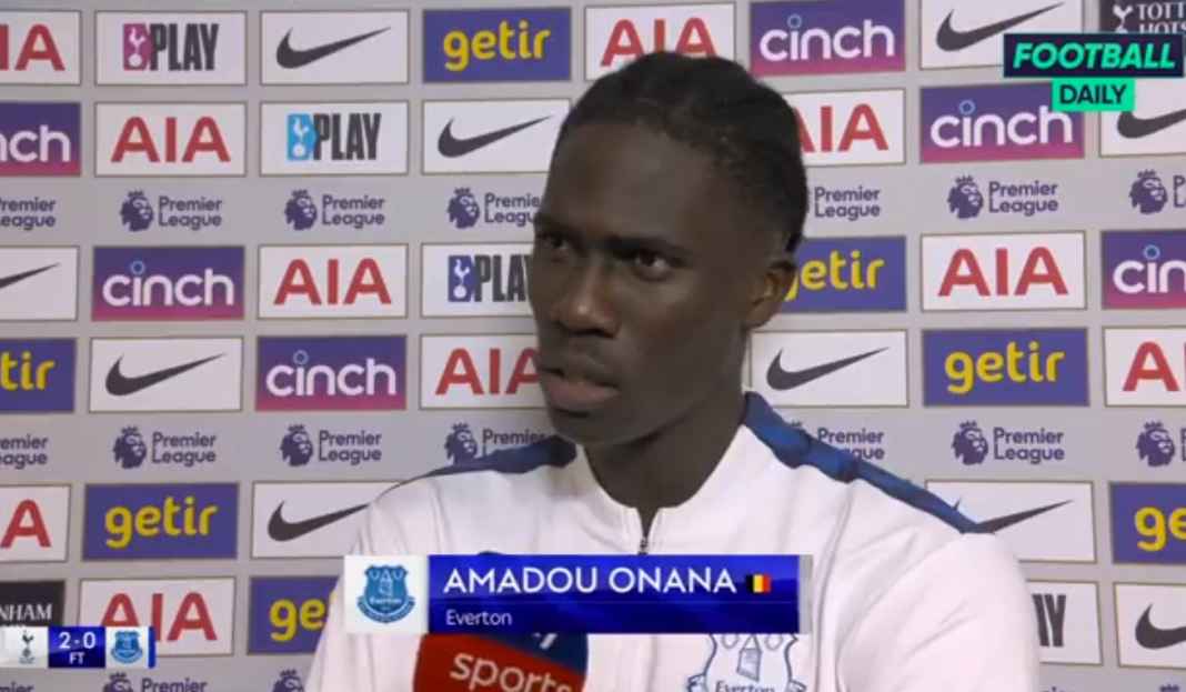 Onana sesalkan buang peluang Everton Amadou Onana Sesalkan Everton Buang-Buang Peluang Saat Dikalahkan Tottenham
