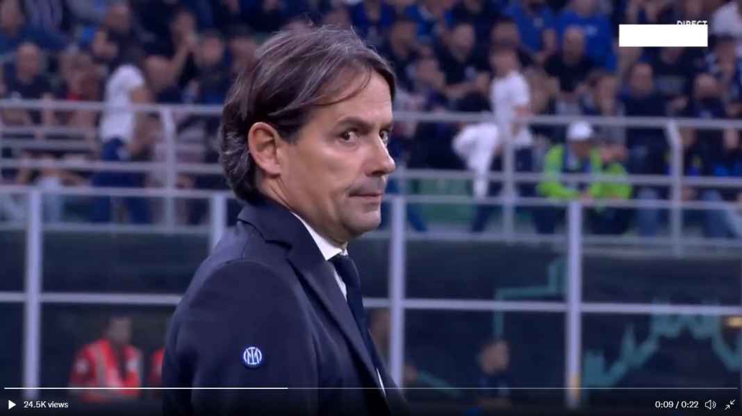 Simone Inzaghi Lihat Lirikan Maut Pelatih Inter Mendengar Klaim Handball Dari Barcelona Detik-detik Terakhir