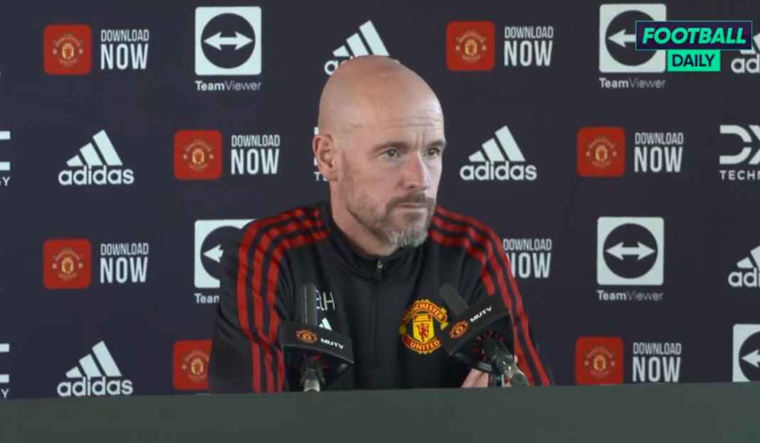 Ten Hag dalam konferensi pers Erik ten Hag Beri Update Kondisi Cedera Man Utd Jelang Laga Kontra Tottenham
