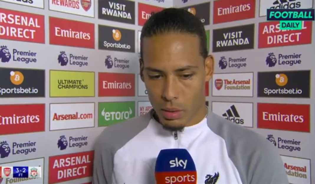 Van Dijk bicarakan kekalahan Liverpool Van Dijk Sebut Arsenal Tak Pantas Dapat Penalti, Sesali Liverpool Sudah Banyak Kebobolan