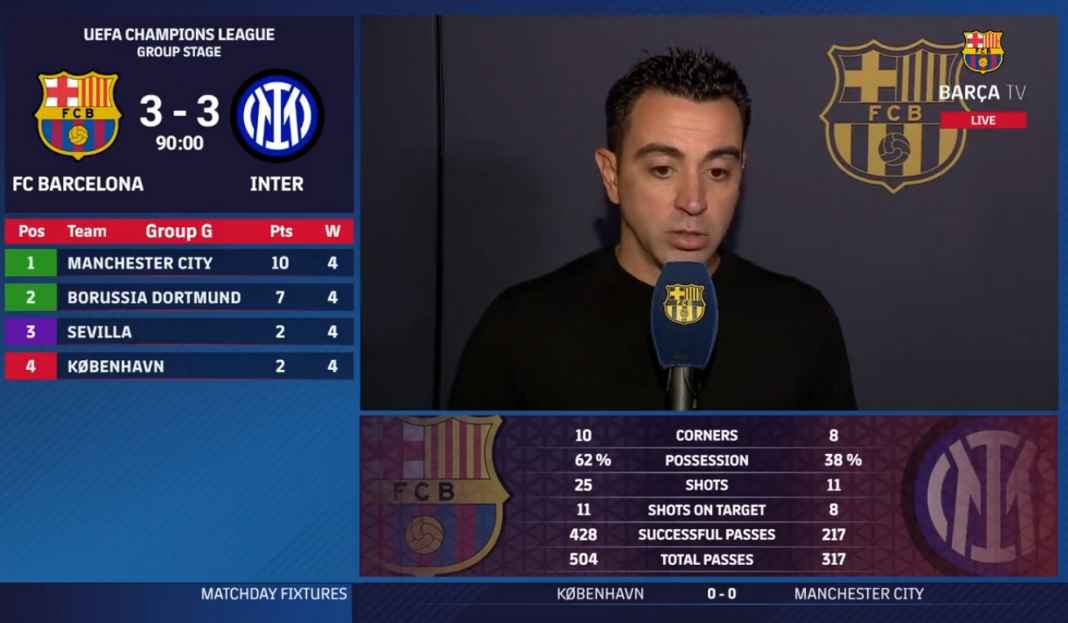 Xavi tentang kekalahan Barcelona Xavi Hernandez Mulai Menyerah di Liga Champions, Sekarang Fokus Kejar Juara La Liga
