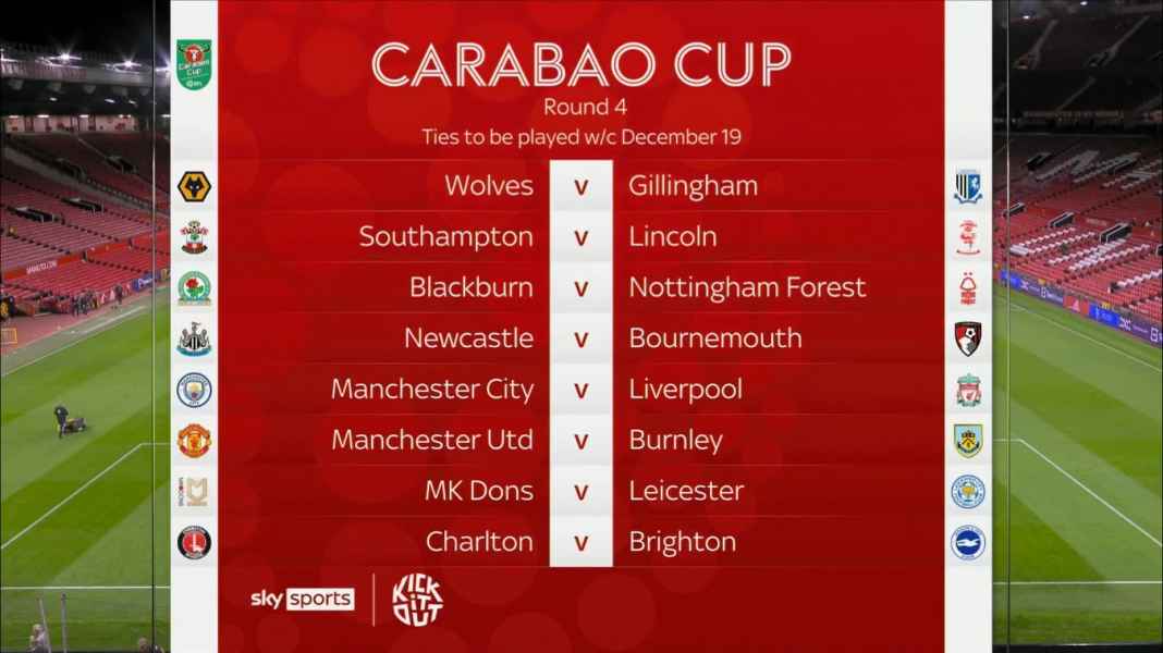 EFL Cup Putaran Keempat Drawing EFL Cup: Juara 9 Kali Liverpool Akan Tandang ke Juara 8 Kali Manchester City