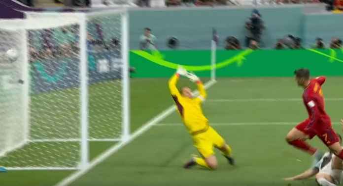 Gol pemain Timnas Spanyol Alvaro Morata ke gawang Jerman di Piala Dunia 2022
