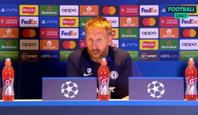 Graham Potter di konferensi pers