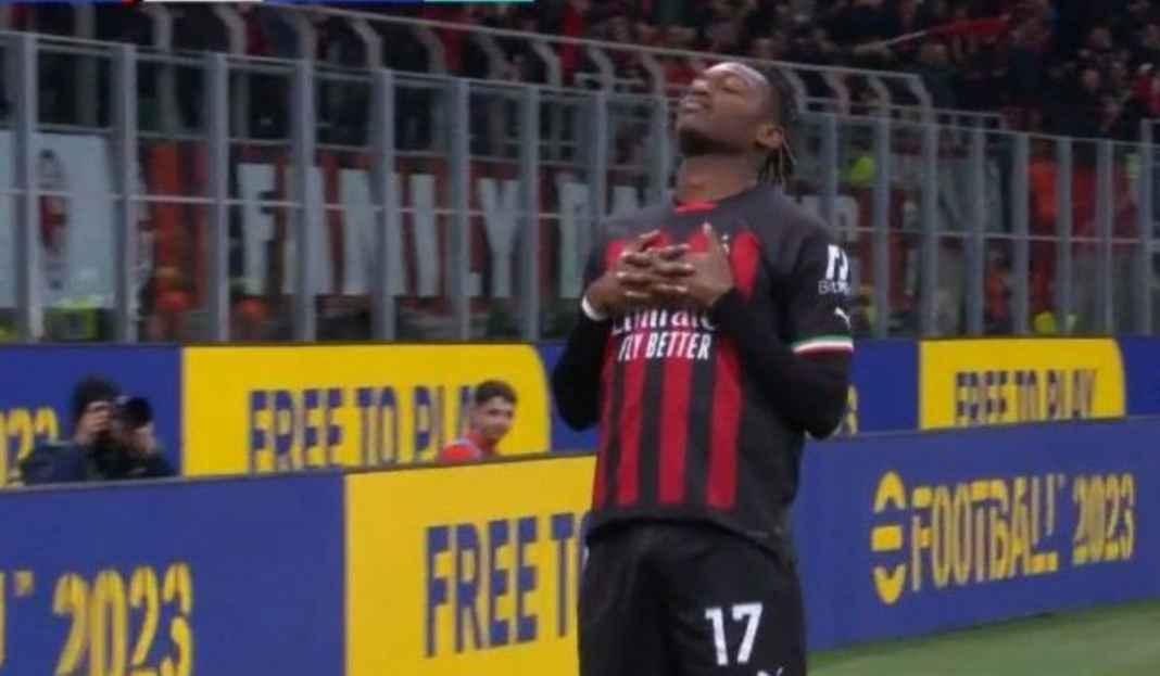 Hasil pertandingan AC Milan vs Fiorentina di Liga Italia, selebrasi Rafael Leao Hasil pertandingan AC Milan vs Fiorentina di Liga Italia, selebrasi Rafael Leao