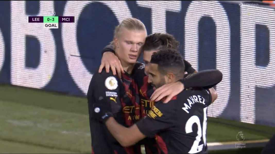 Erling Haaland goal, Manchester City Hasil Leeds vs Manchester City, Erling Haaland Dua Gol!