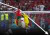 Gol di babak pertama yang dicetak oleh Youssef En-Nesyri, skor 1-0 Maroko vs Portugal di Piala Dunia 2022