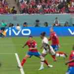 Gol pertama Jerman ke gawang Kosta Rika yang dicetak oleh Serge Gnabry di matchday terakhir Grup E Piala Dunia 2022