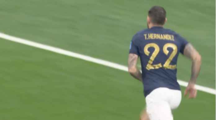 Dikurung 7 Pemain Mbappe Lepaskan Serangan yang Memantul dan Disambar Theo Hernandez Menjadi Gol Pertama Perancis