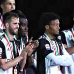 Para pemain Juventus dalam perayaan Scudetto tahun 2019