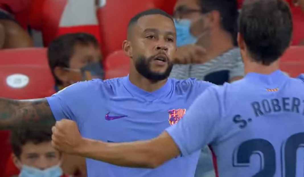 Memphis Depay Lakukan Selebrasi Usai Cetak Gol untuk Barcelona Atletico Madrid Janjikan Kebahagiaan untuk Memphis Depay, Sindir Barcelona Nih?