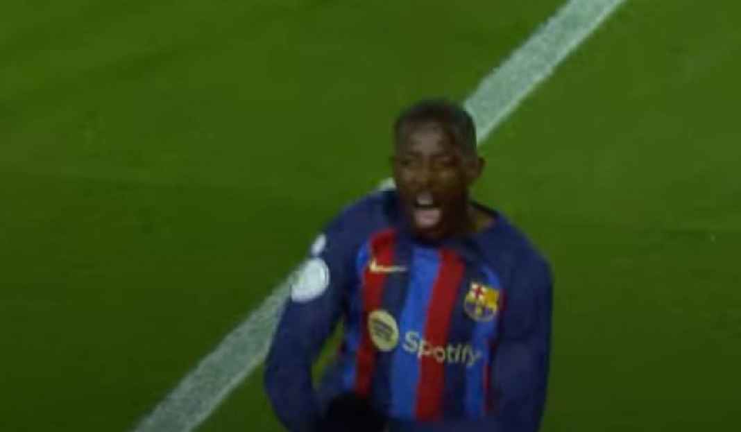 Ousmane Dembele Seebrasi Usai Cetak Gol di Copa del Rey Barcelona Menang, Ousmane Dembele Diganjar Pujian Selangit dari Xavi
