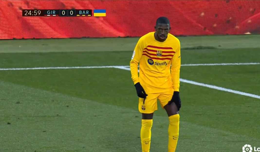 Ousmane Dembele cedera melawan Girona Cedera Tadi Malam, Ousmane Dembele Terancam Absen Hadapi Manchester United