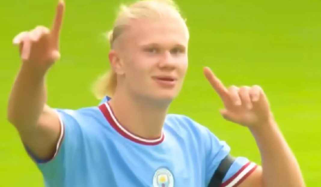 Selebrasi Erlig Haaland Setelah Bikin Gol untuk Manchester City Wah, Erling Haaland Mulai Sindir-sindir Manchester City!