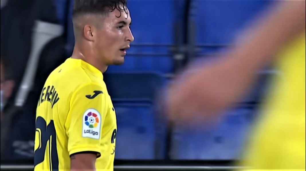 Yeremy Pino, Villarreal Reaksi Yeremy Pino dalam pertandingan lawan Real Madrid
