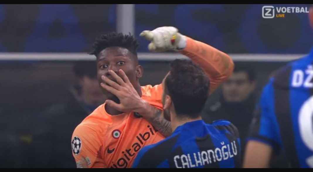 Andre Onana lawan Edin Dzeko Pertikaian Onana dan Edin Dzeko Warnai Laga Inter vs FC Porto