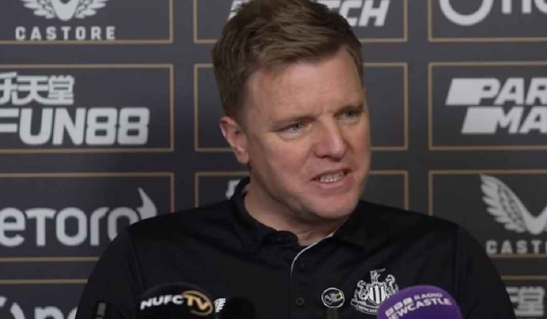 Eddie Howe Sedang Konferensi Pers Jelang Newcastle United vs Liverpool Reaksi Eddie Howe Jelang Newcastle United vs Liverpool