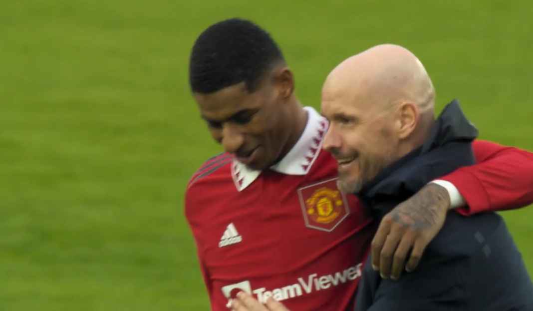 Erik ten Hag dan Marcus Rashford Tampil Luar Biasa Musim Ini, Rashford Bakal Diganjar Jersey No.7 Peninggalan Ronaldo