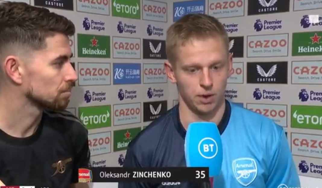 Oleksandr Zinchenko usai kemenangan Arsenal Reaksi Jorginho dan Zinchenko Usai Kemenangan Luar Biasa Arsenal Atas Aston Villa