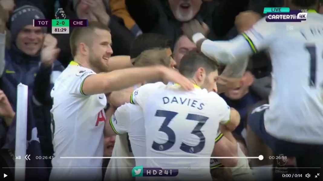 Perayaan gol Harry Kane Spurs Jaga Posisi di Empat Besar Liga Inggris, Beri Chelsea Kekalahan ke-9