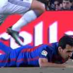 Sergio Busquets dalam sebuah laga El Clasico melawan Real Madrid