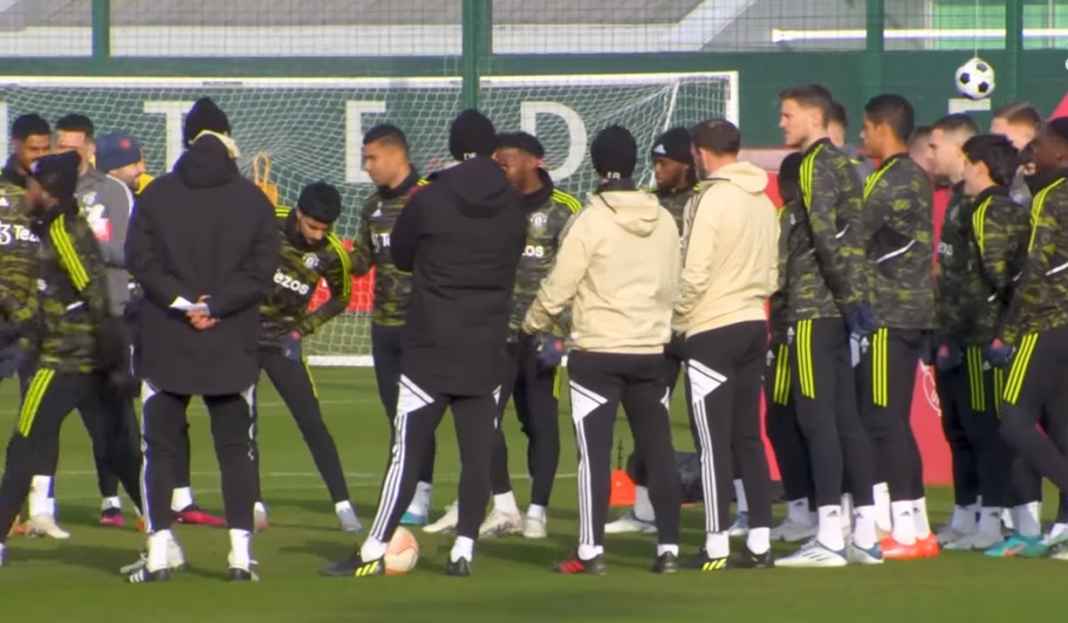 Tim Manchester United latihan jelang vs Barcelona Erik ten Hag Update Masalah Kebugaran Antony, Anthony Martial dan Scott McTominay.