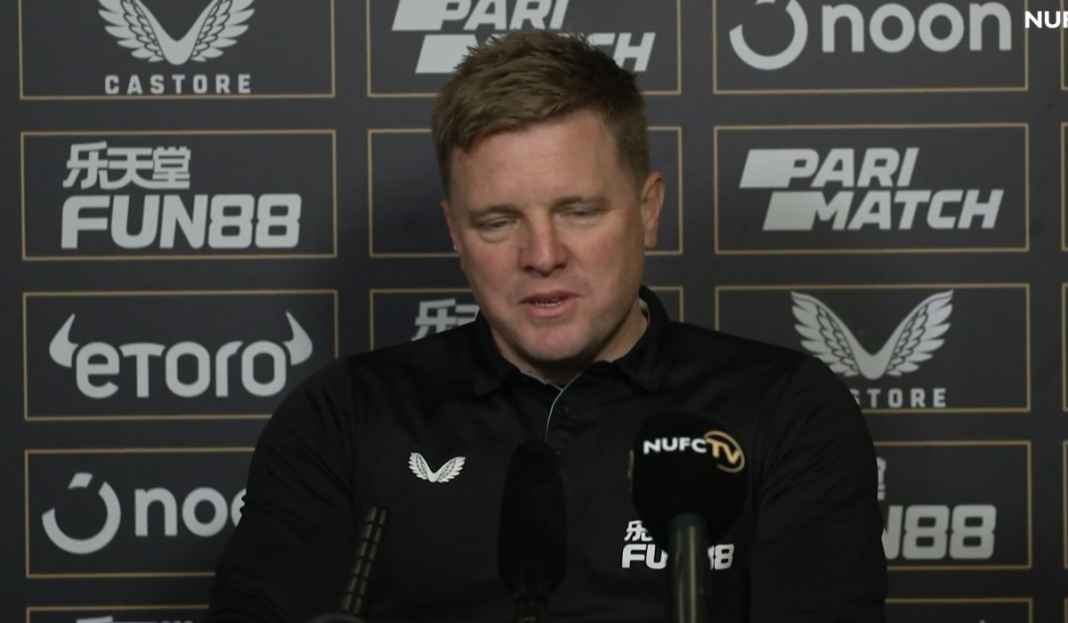 Eddie Howe dalam konferensi pers Jelang Laga Kontra Forest, Pelatih Newcastle Berterima Kasih Pada Jonjo Shelvey dan Chris Wood