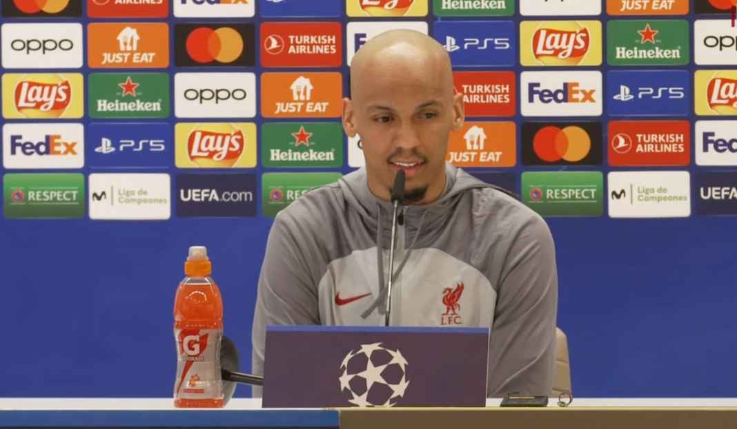 Fabinho dalam konferensi pers Liverpool Fabinho Sesumbar Liverpool Ganyang Real Madrid, Seperti Saat Bantai 4-0 Barcelona