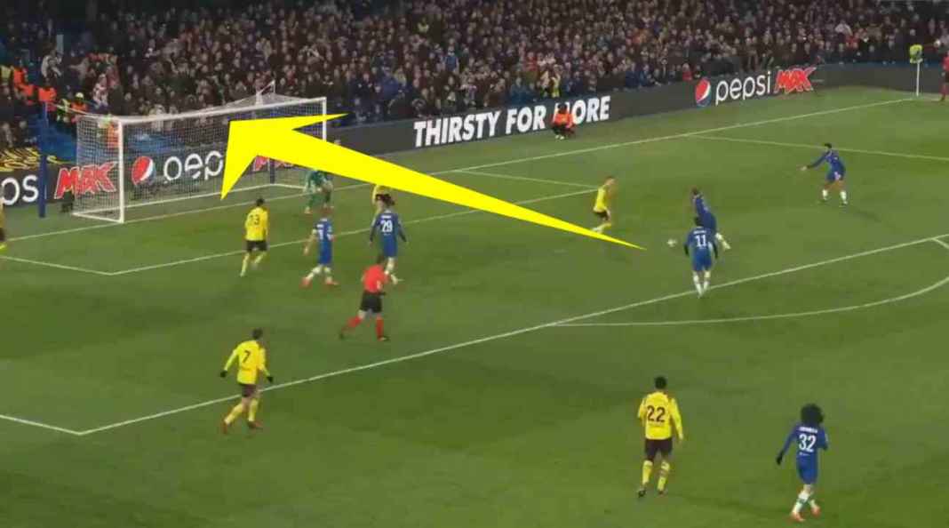 Gol Raheem Sterling di laga Liga Champions antara Chelsea vs Borussia Dortmund