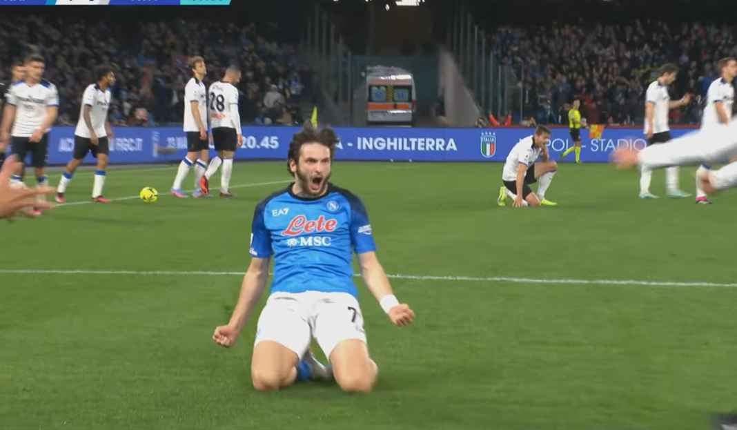Khvicha Kvaratskhelia rayakan gol ke gawang Atalanta Tunda Transfer Mbappe, Real Madrid Siapkan 5 Trilyun Untuk Borong Tiga Pemain Ini