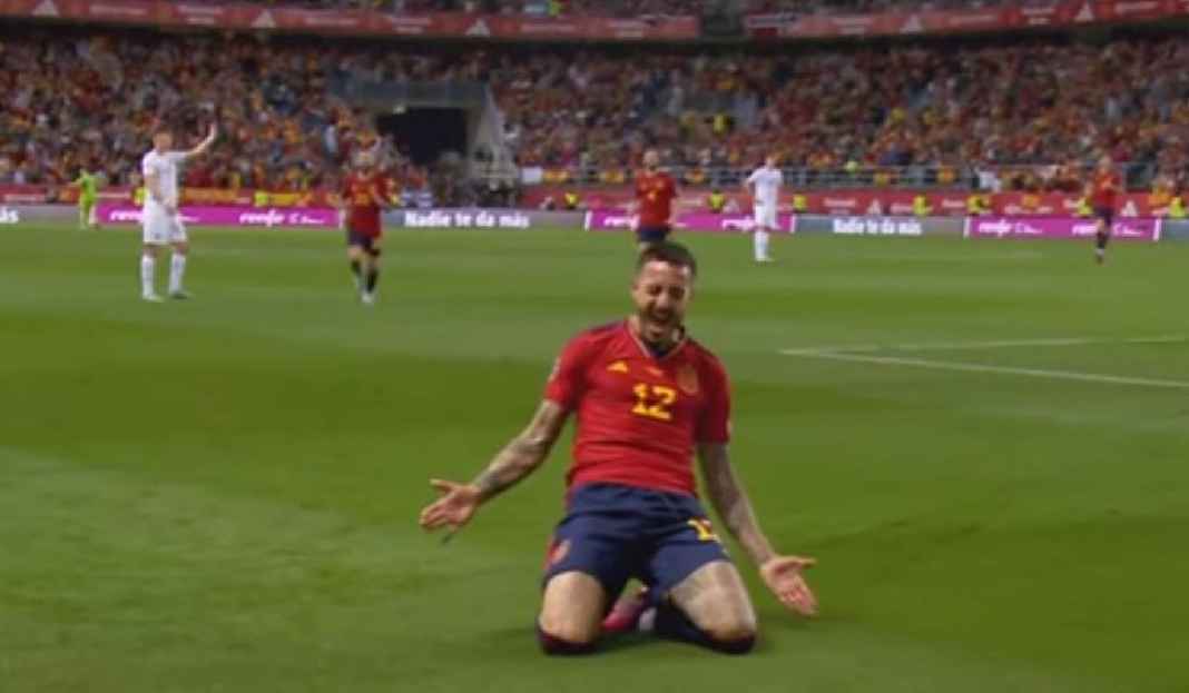 Selebrasi Joselu Usai Bikin Gol untuk Timnas Spanyol Era Baru Timnas Spanyol, Joselu Cetak Brace!