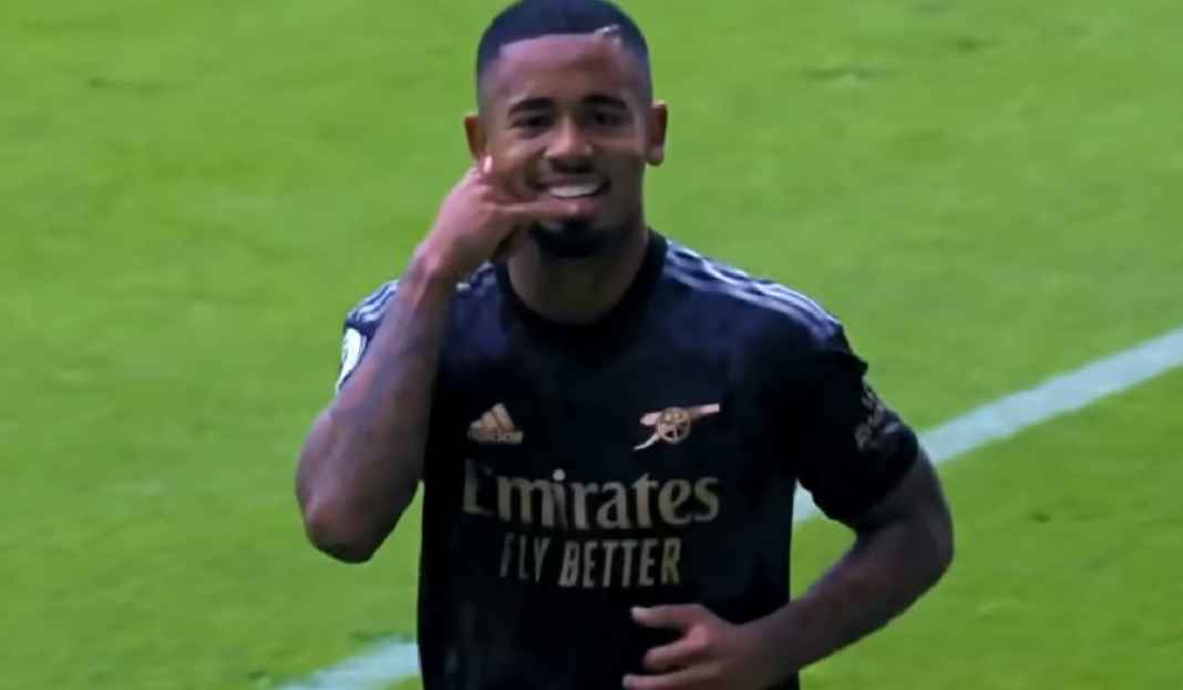Selebrasi dari Gabriel Jesus Saat Cetak Gol untuk Arsenal Gabriel Jesus Membaik, Kapan Bisa Main Lagi untuk Arsenal?